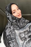 Indian Silk Shawl Dream Pattern Mustard & Brown