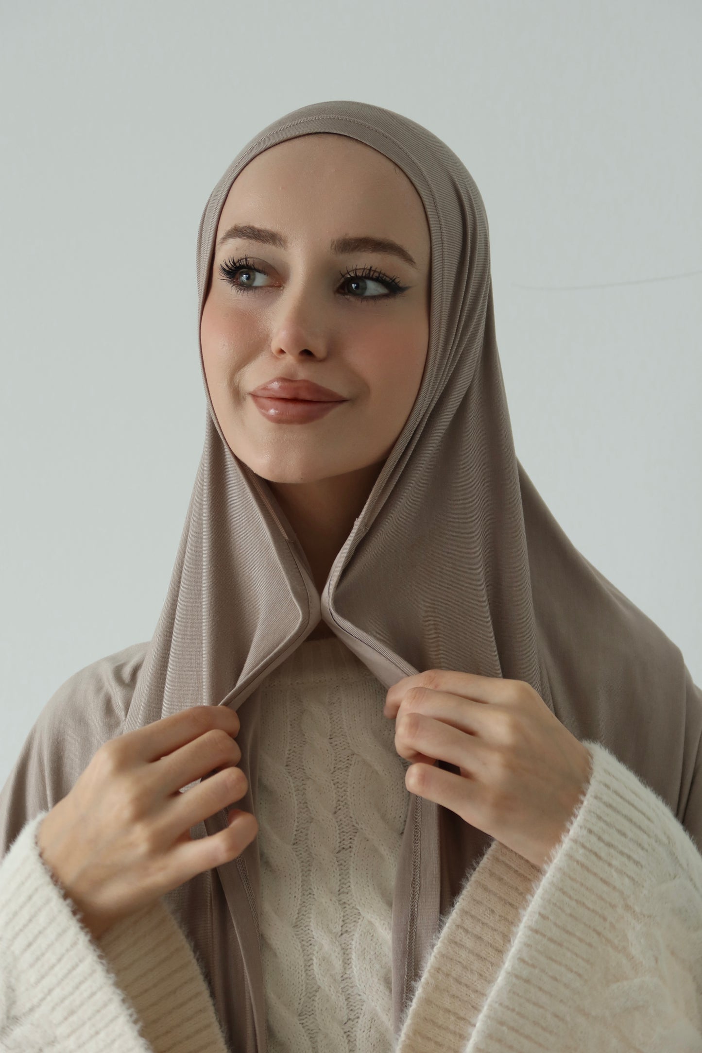 Mıknatıslı Bambu Penye Şal - Acı Kahve