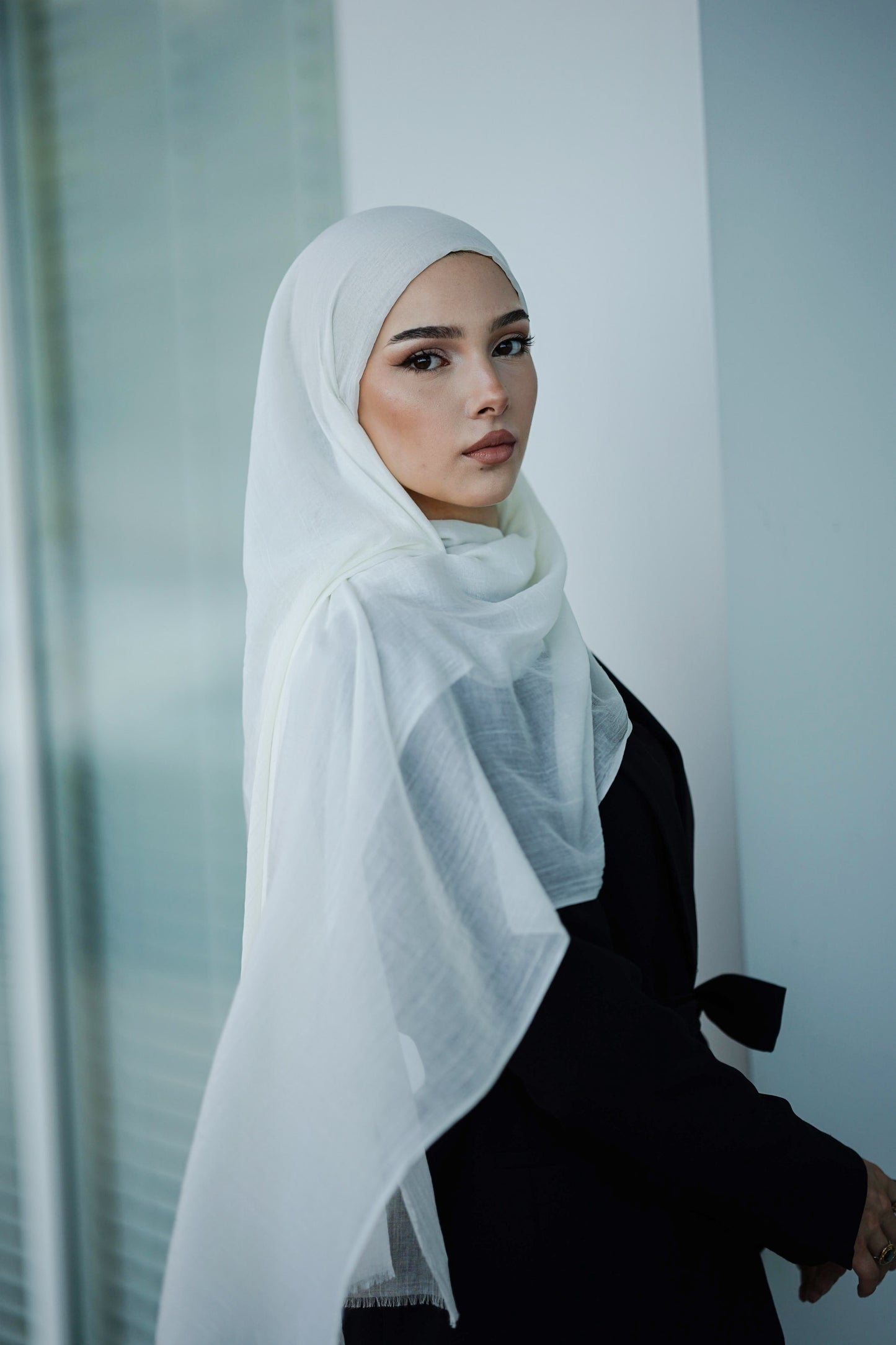 Doğal Bambu Şal - Kırık Beyaz