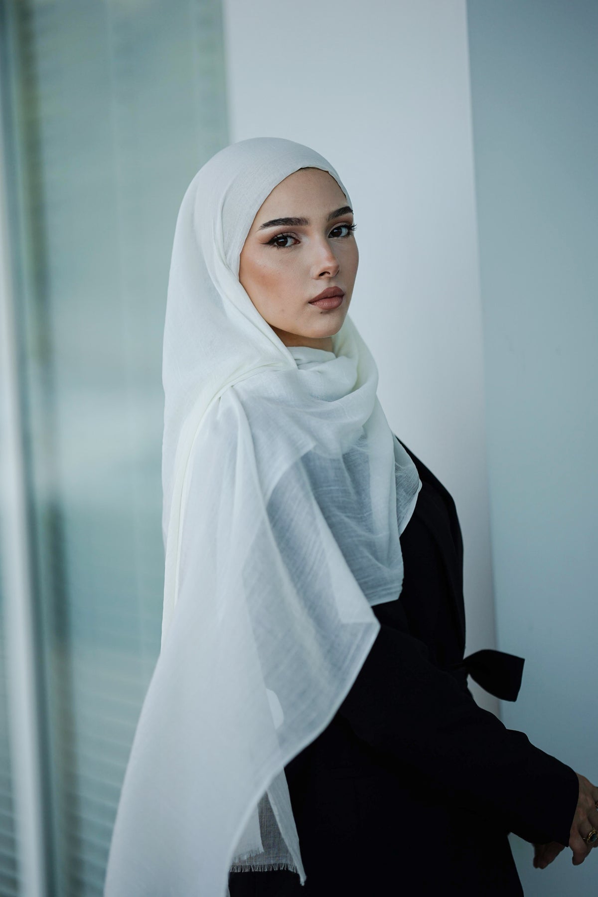 Doğal Bambu Şal - Kırık Beyaz