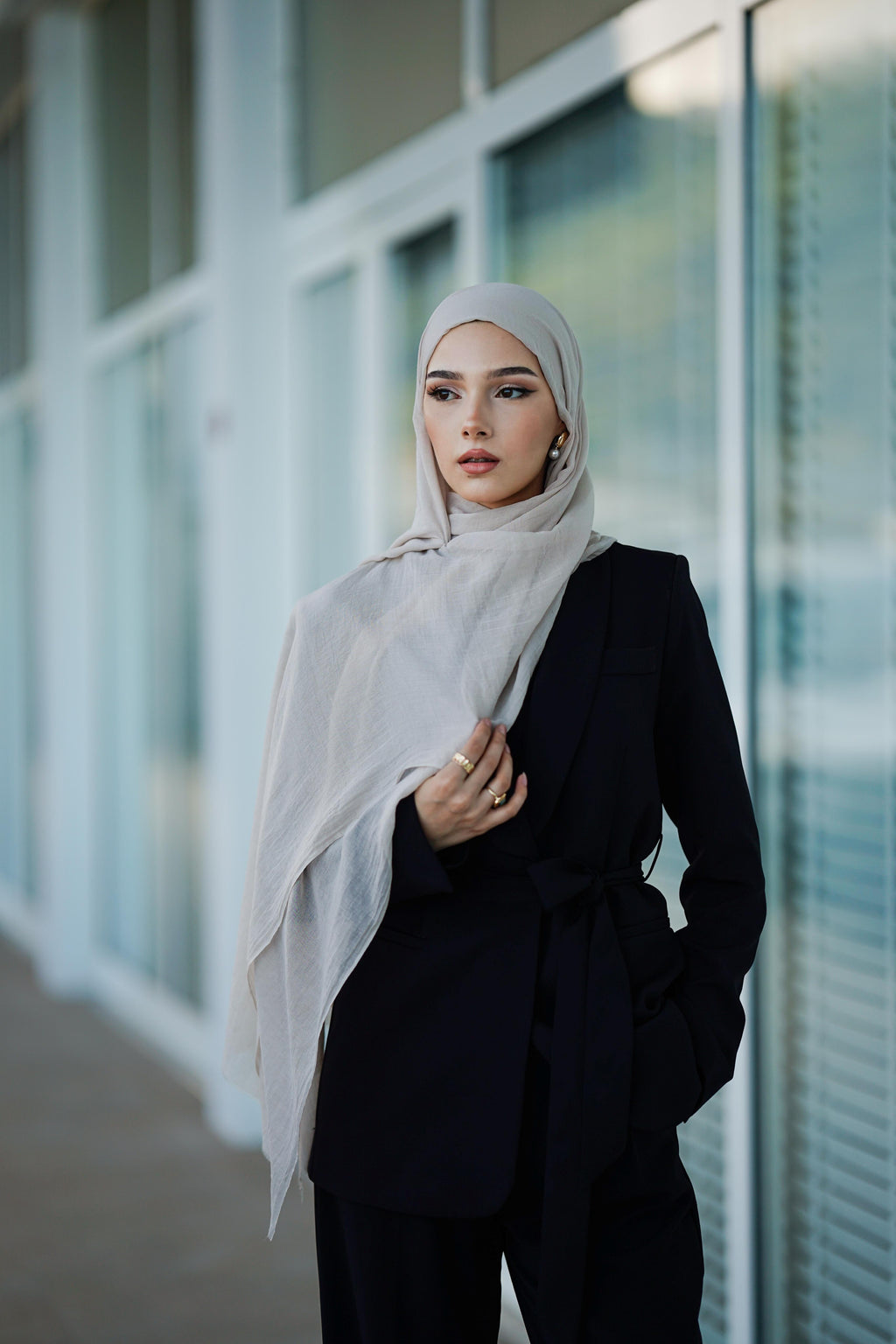 Natural Bamboo Shawl - Stone Color
