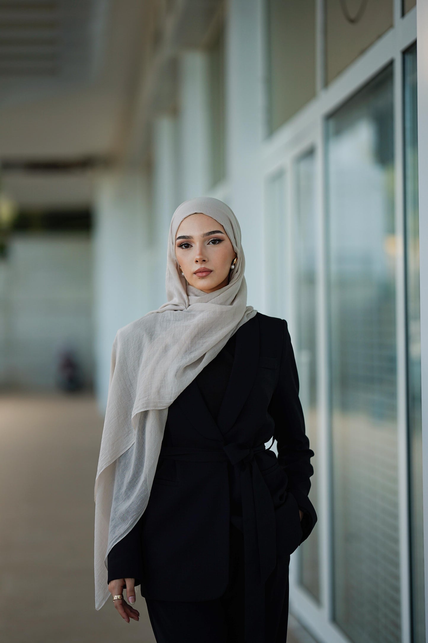 Doğal Bambu Şal - Taş Rengi