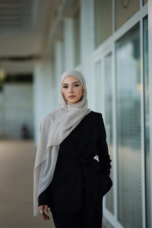 Doğal Bambu Şal - Taş Rengi