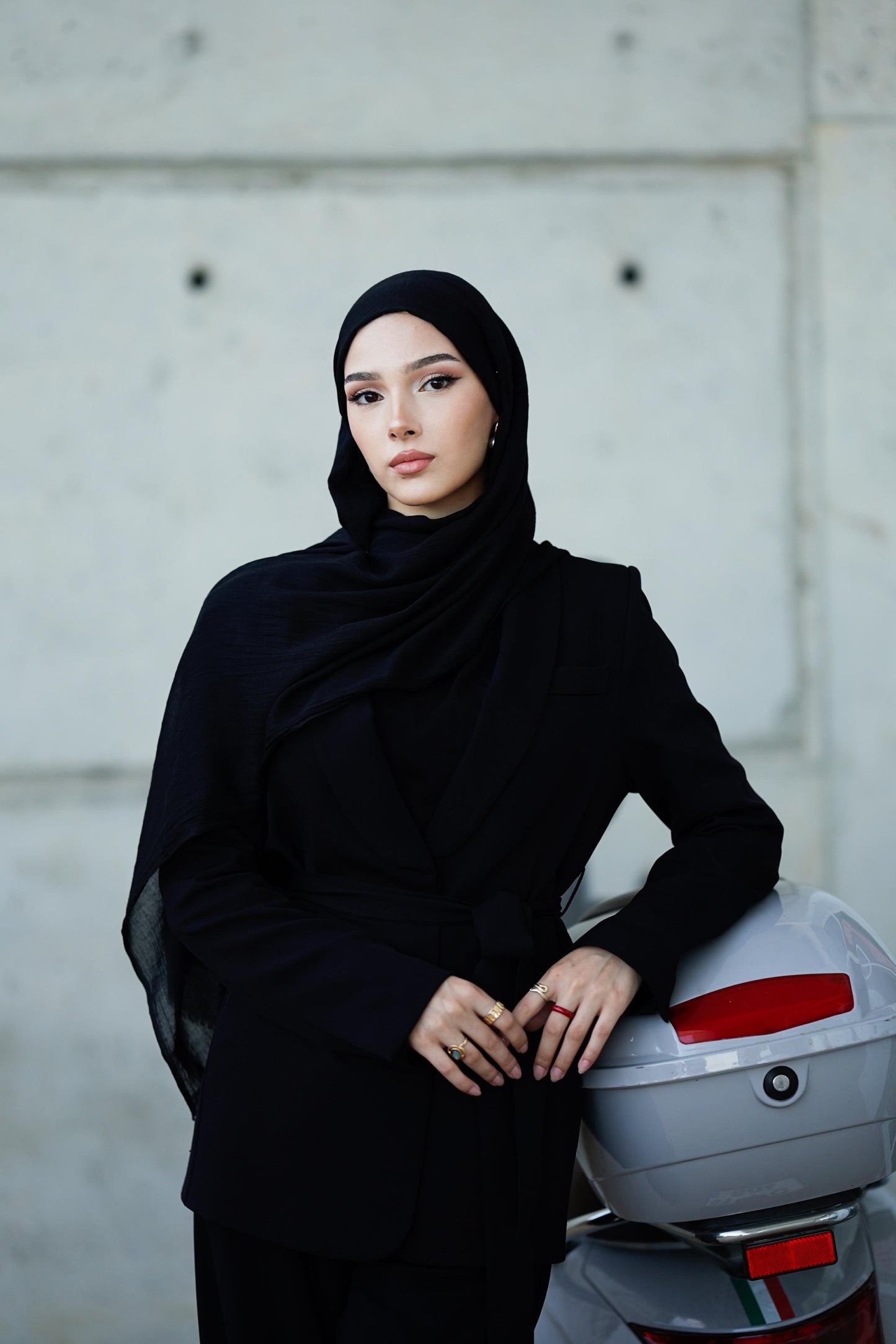 Doğal Bambu Şal - Siyah