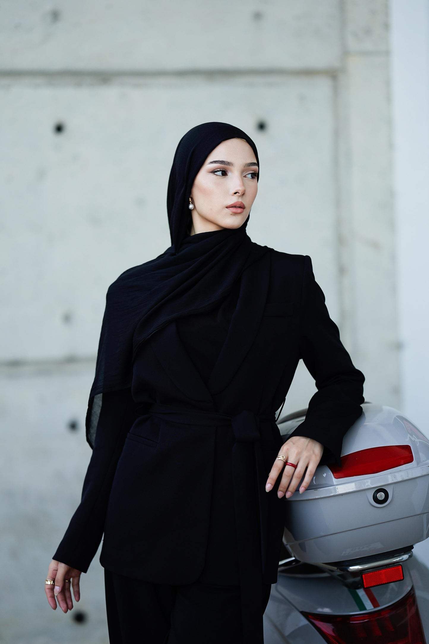 Doğal Bambu Şal - Siyah