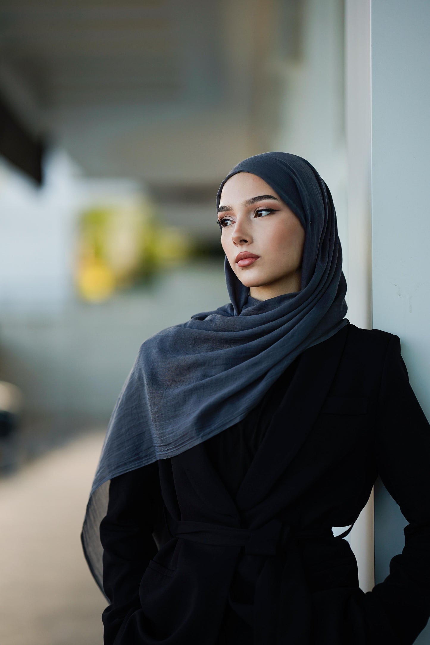 Doğal Bambu Şal - Füme(Antrasit)