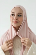 Mıknatıslı Bambu Penye Şal - Rose Pembe